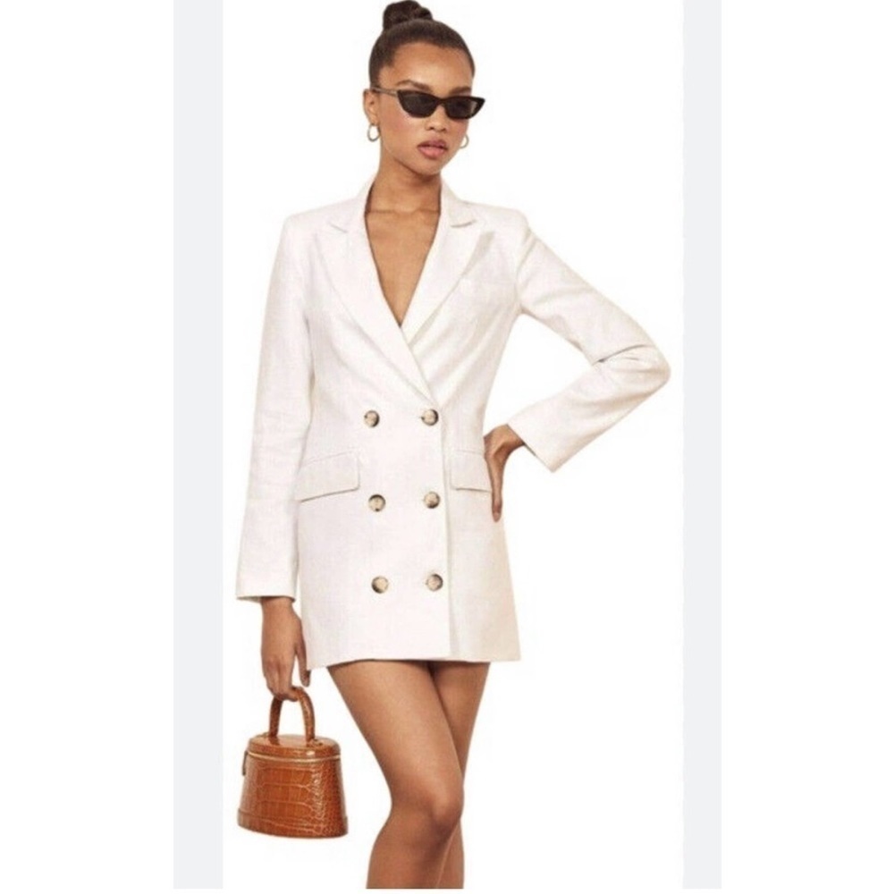 Reformation Maxwell Linen Blazer Jacket Size XS NEW NWT
